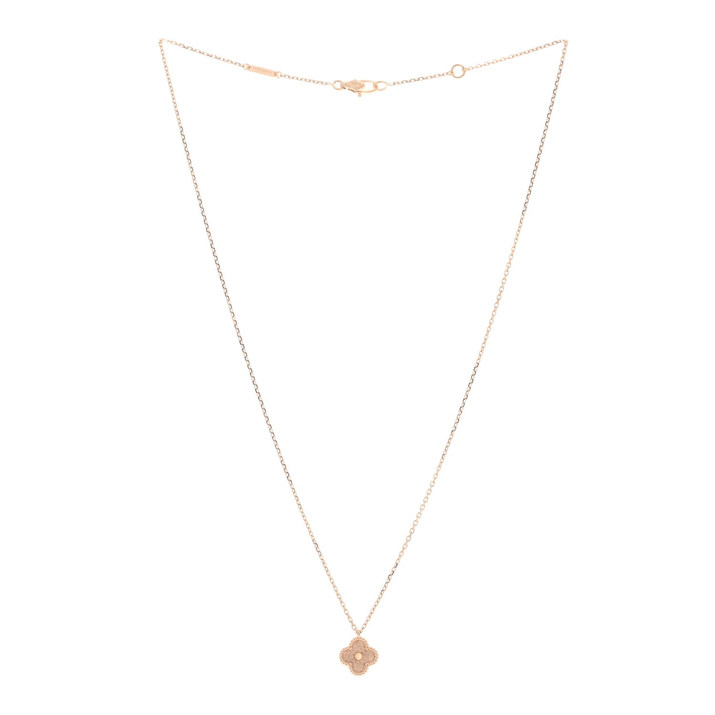 18K Rose Gold Sweet Alhambra Pendant Necklace
