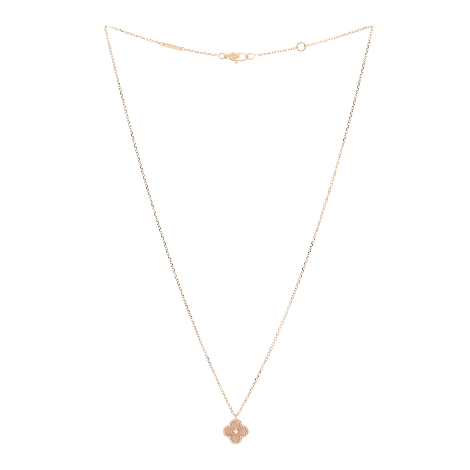Van Cleef & Arpels 18K Rose Gold Sweet Alhambra Pendant Necklace 3 of 5