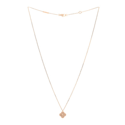 Van Cleef & Arpels 18K Rose Gold Sweet Alhambra Pendant Necklace 3 of 5