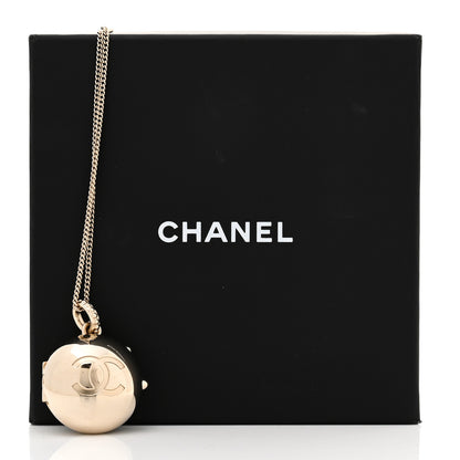 Chanel Metal CC Locket Necklace Gold 5 of 5