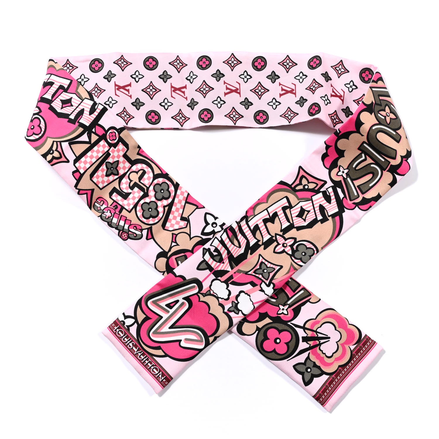 Louis Vuitton Silk Monogram Street Bandeau Rose 1 of 4