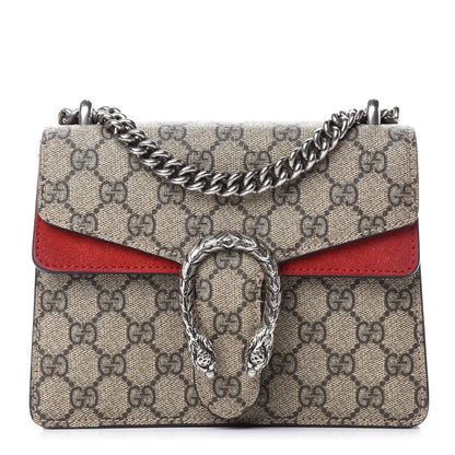 Gucci GG Supreme Monogram Mini Dionysus Shoulder Bag Hibiscus Red 1 of 11