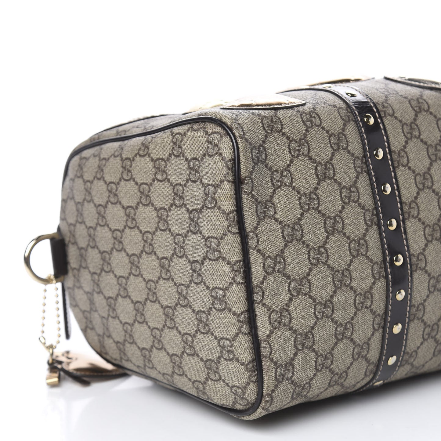 Monogram Guccissima Hearts Studded Medium Joy Boston Dark Brown