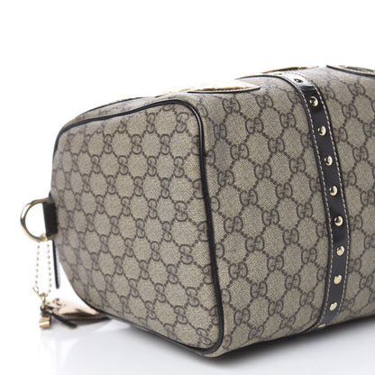 Gucci Monogram Guccissima Hearts Studded Medium Joy Boston Dark Brown 10 of 12