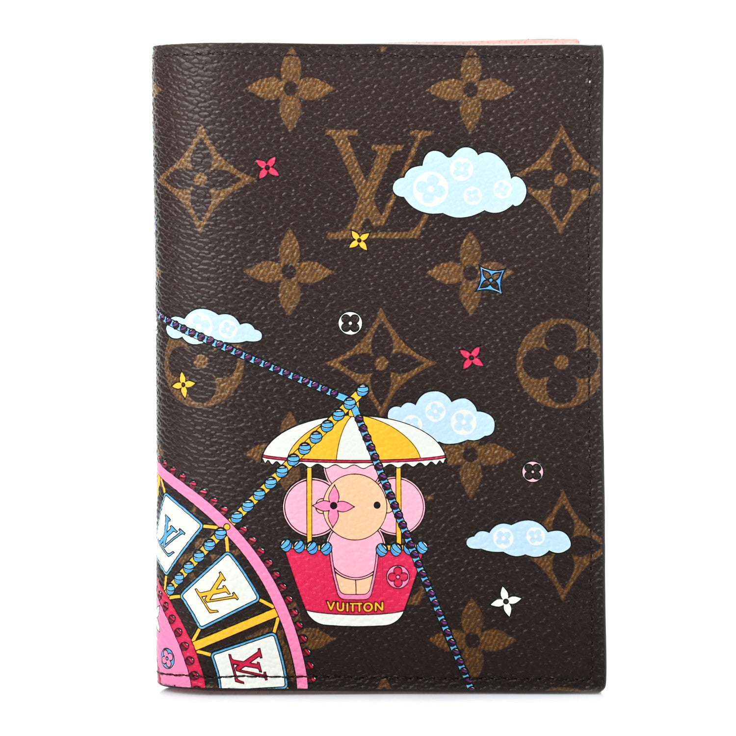 Louis Vuitton Monogram 2020 Christmas Animation Big Wheel Passport Cover Rose Ballerine 1 of 7