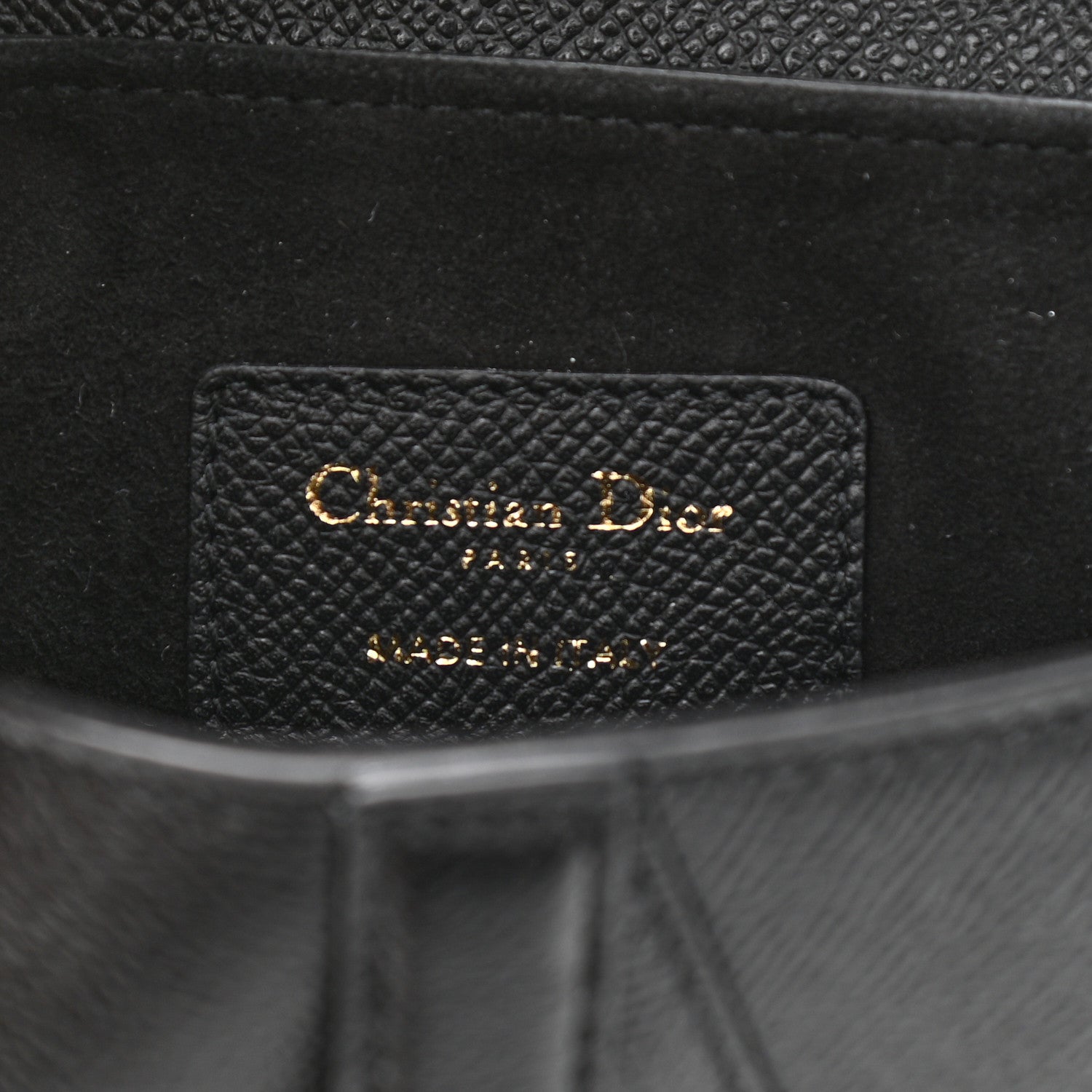 Christian Dior Grained Calfskin Mini Saddle Bag Black 6 of 10