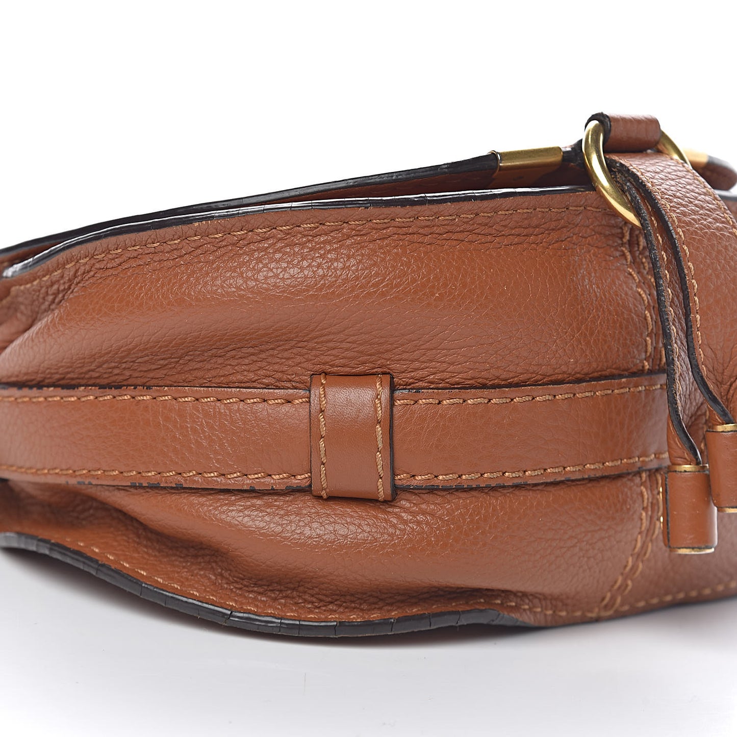 Calfskin Mini Marcie Round Crossbody Bag Tan