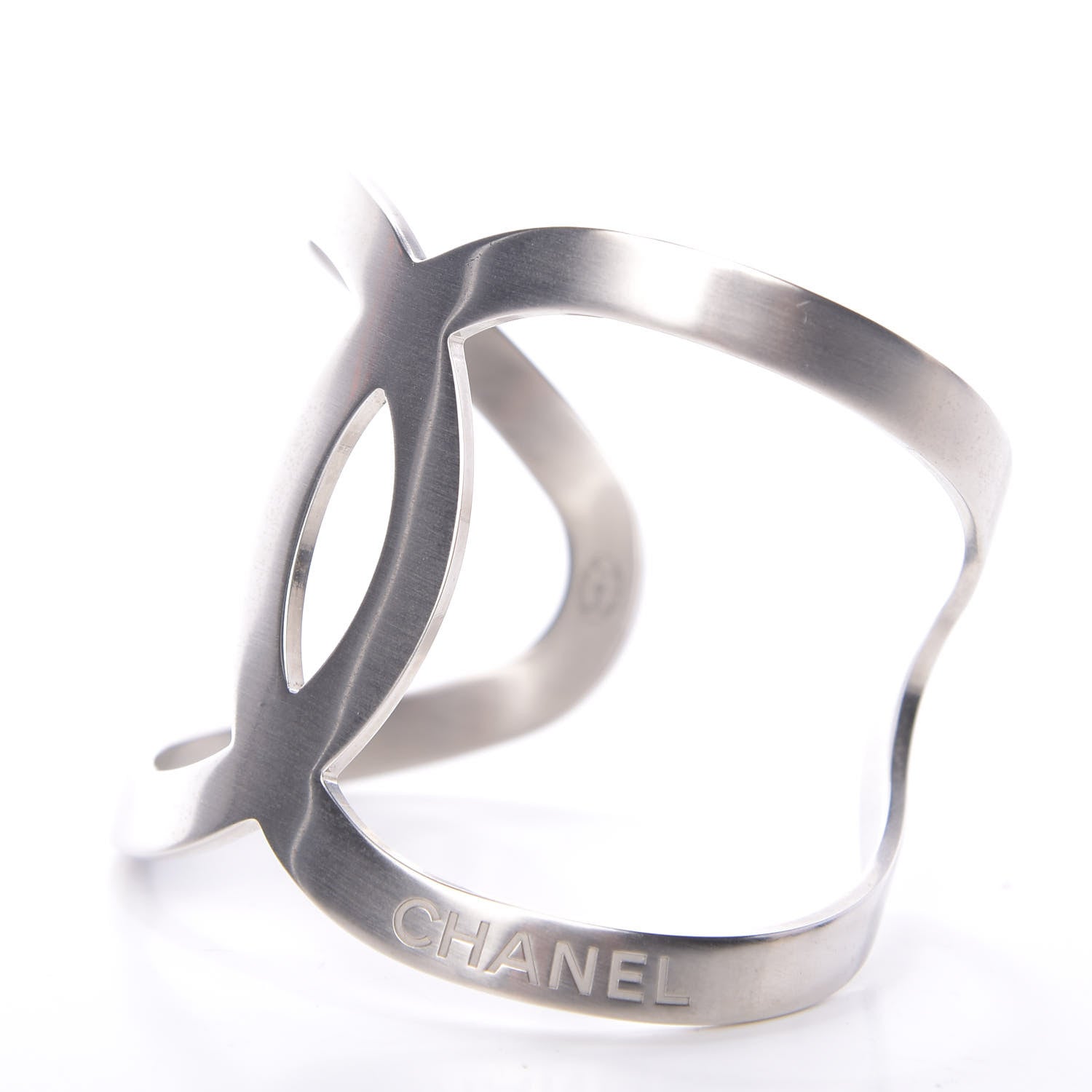 Chanel Metal CC Cuff Silver 4 of 5