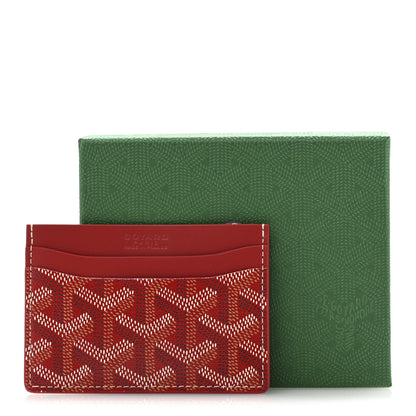 Goyard Goyardine Saint Sulpice Card Holder Red 8 of 8