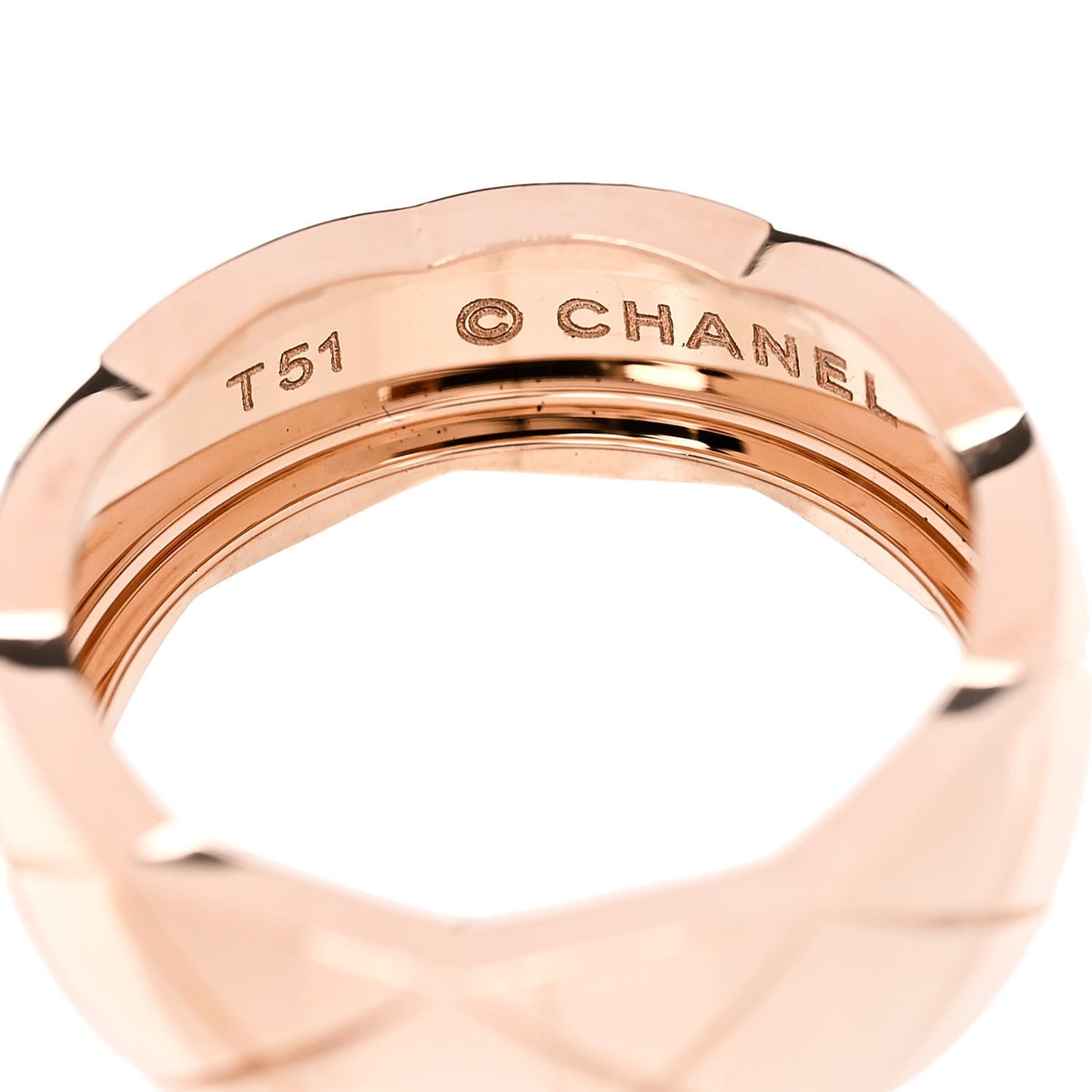 18K Beige Gold Small Coco Crush Ring 51 5.75