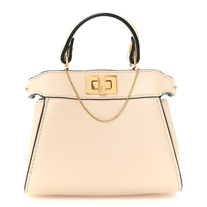 Fendi Camellia Nappa Nano Peekaboo Satchel White 1 of 10