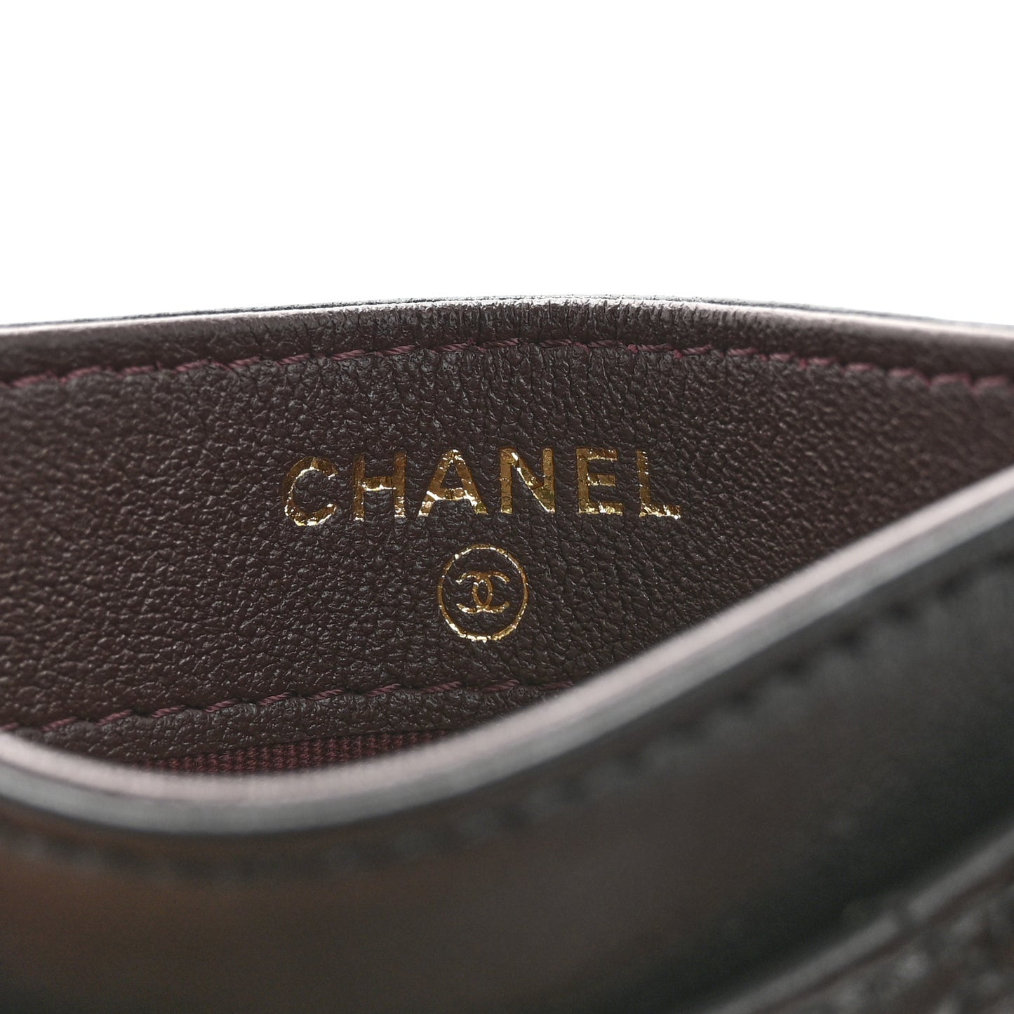 Lambskin Quilted Card Holder Black