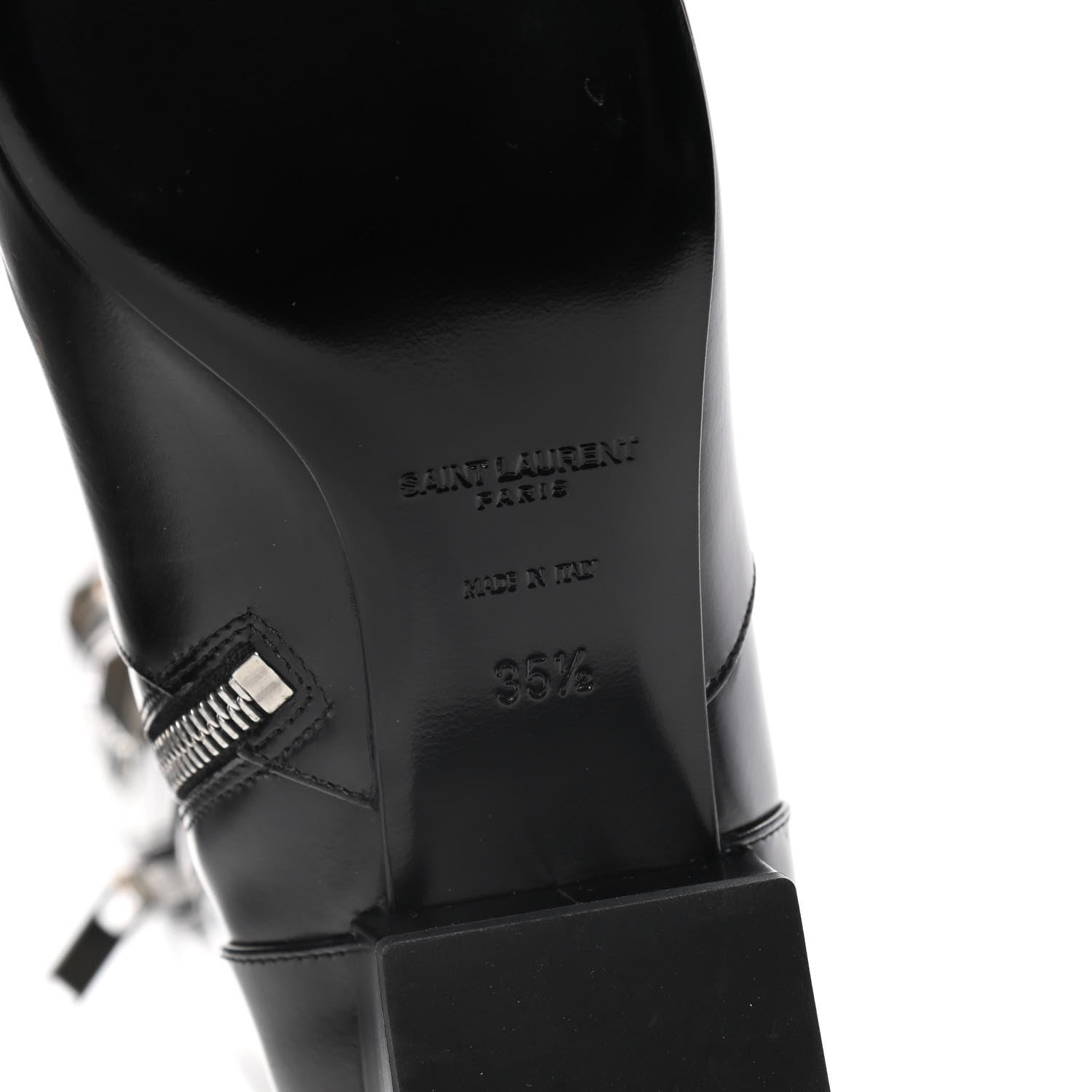 Saint Laurent Ketta Studded Babies 40 Brod Knee High Boots 35.5 Black 8 of 17
