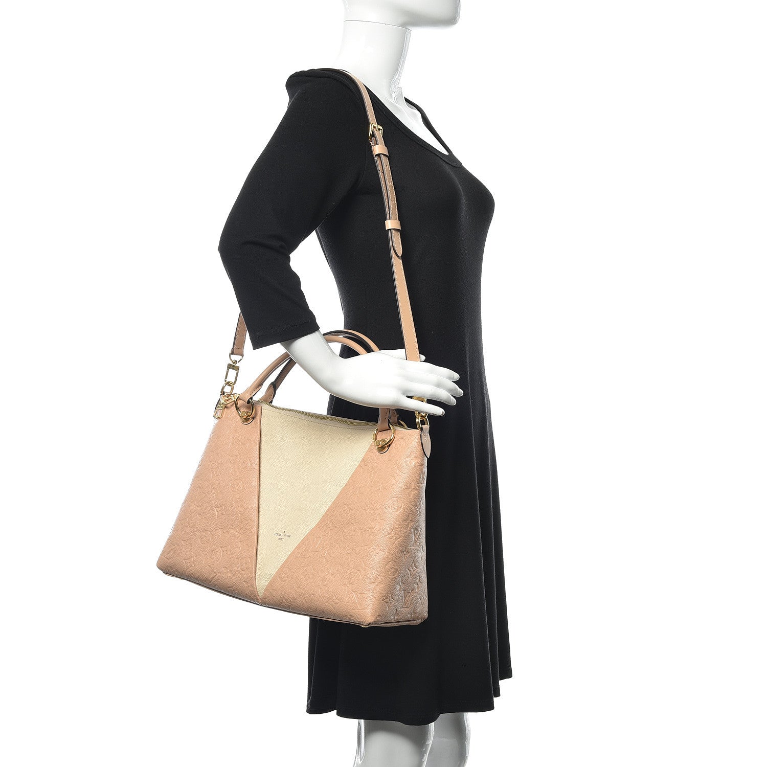 Louis Vuitton Empreinte V Tote MM Beige Rose Creme 2 of 11