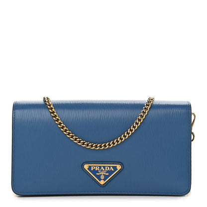 Prada Vitello Move Triangle Logo Miniborse Cobalto 1 of 9