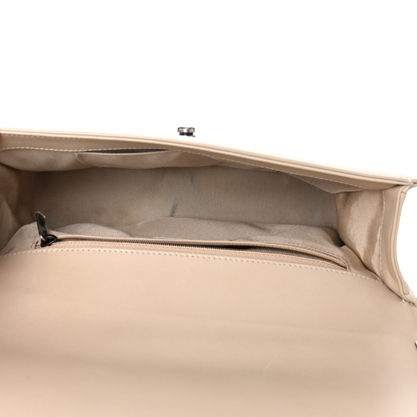 Glazed Calfskin New Medium Boy Flap Beige