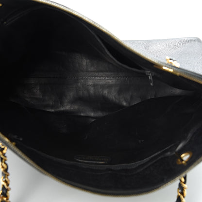 Chanel Caviar Large CC Shoulder Bag Black 5 of 13
