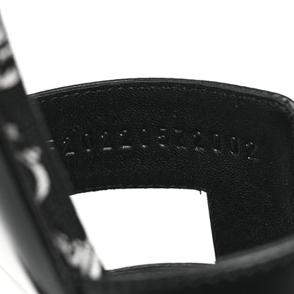 Hermes Calfskin Oasis Sandals 38.5 Black 8 of 9
