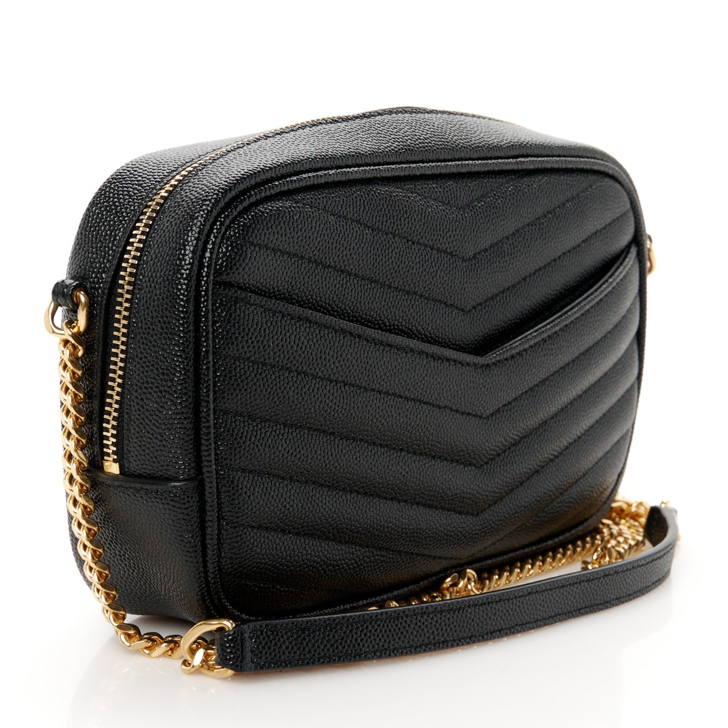 Grain De Poudre Matelasse Monogram Mini Lou Camera Bag Black