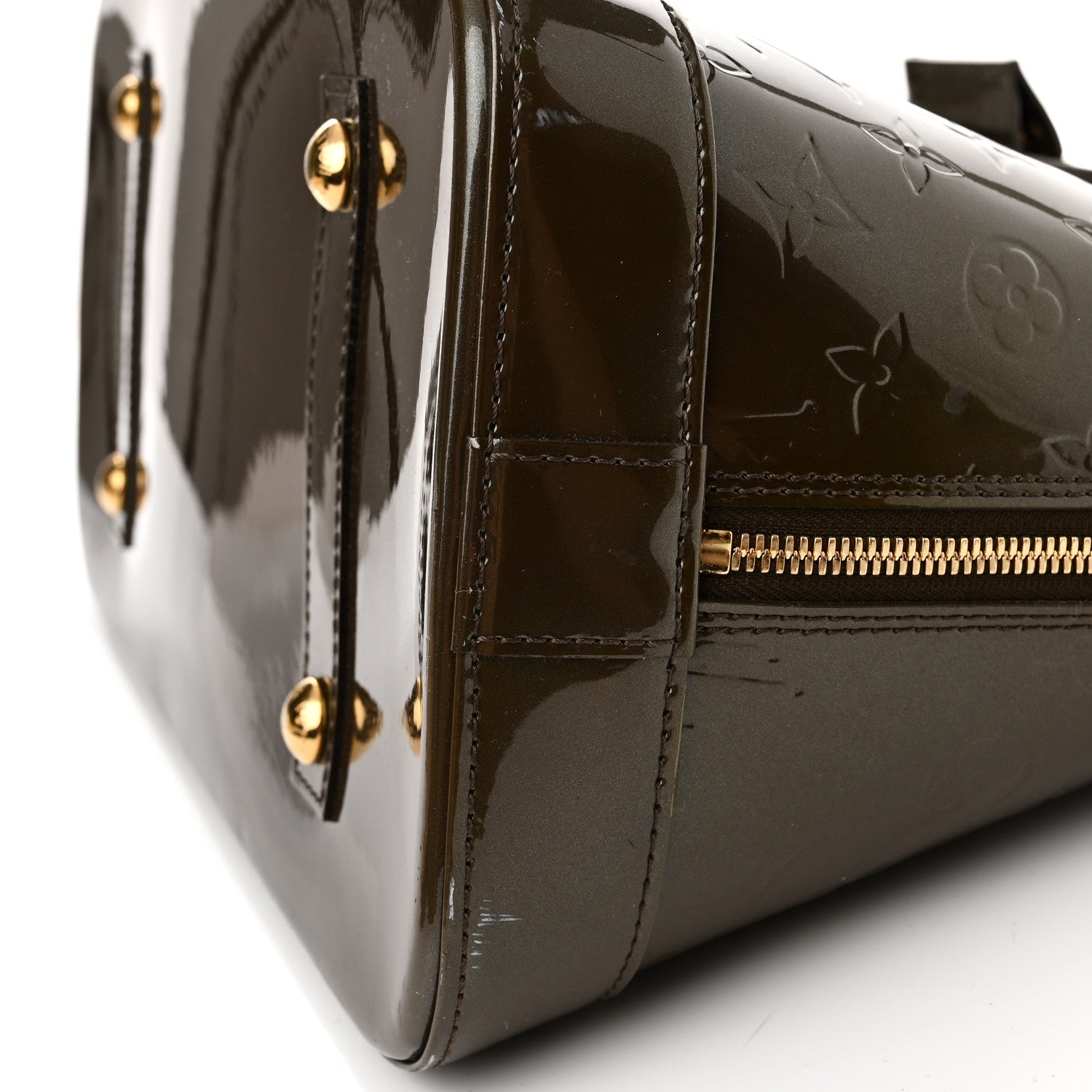 Louis Vuitton Vernis Alma GM Vert Bronze 12 of 14