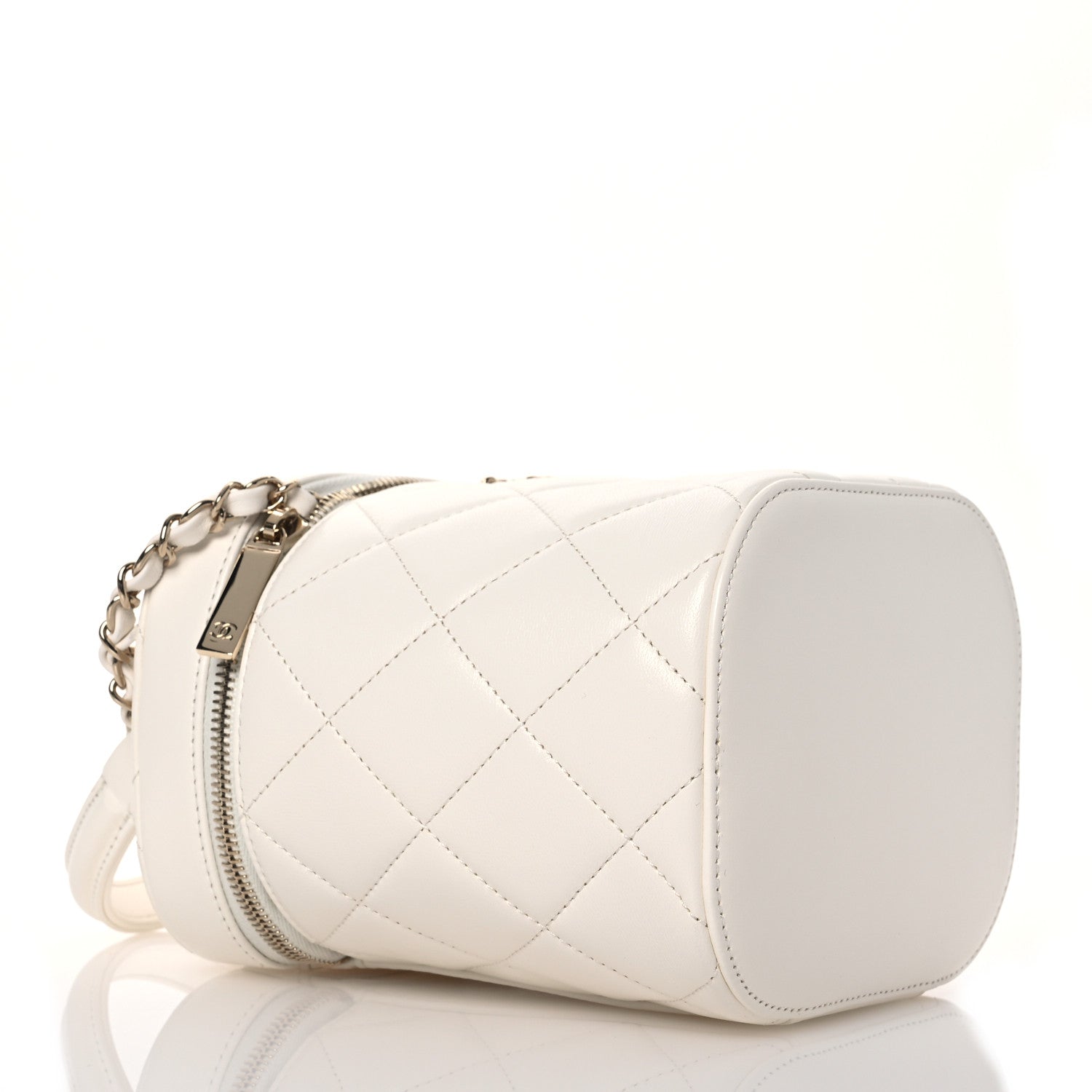 Chanel Lambskin Quilted Trendy CC Vanity Case White 4 of 10