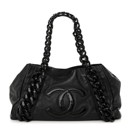 Chanel Calfskin Modern Chain Rhodoid East West Tote Black 1 of 18