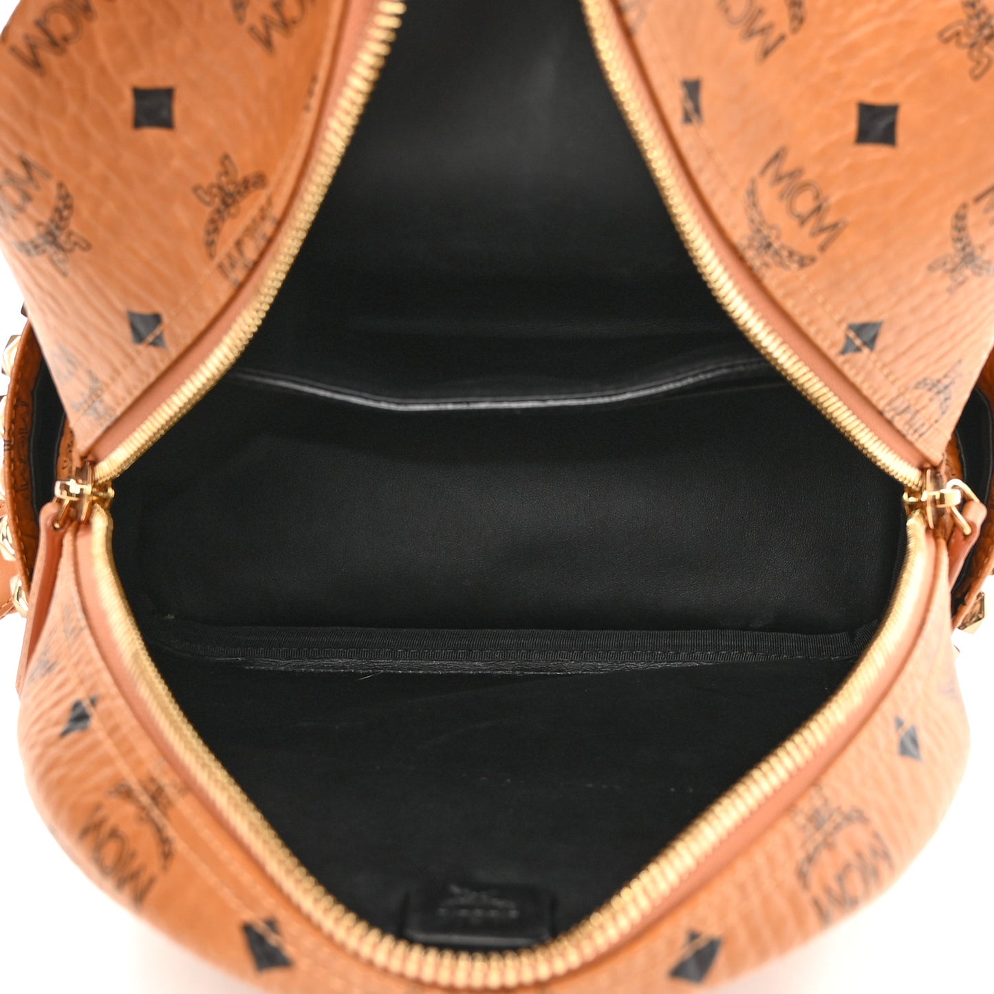Visetos Small Side Stud Stark Backpack Cognac