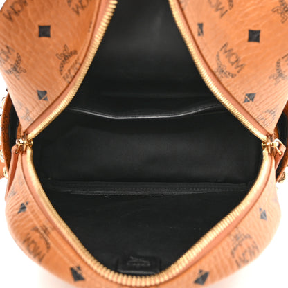 MCM Visetos Small Side Stud Stark Backpack Cognac 8 of 14