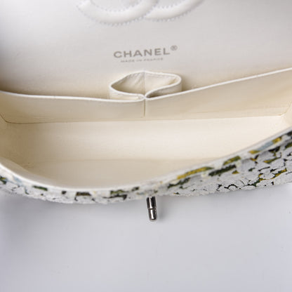 Chanel Tweed Quilted Medium Floral Double Flap White 5 of 12