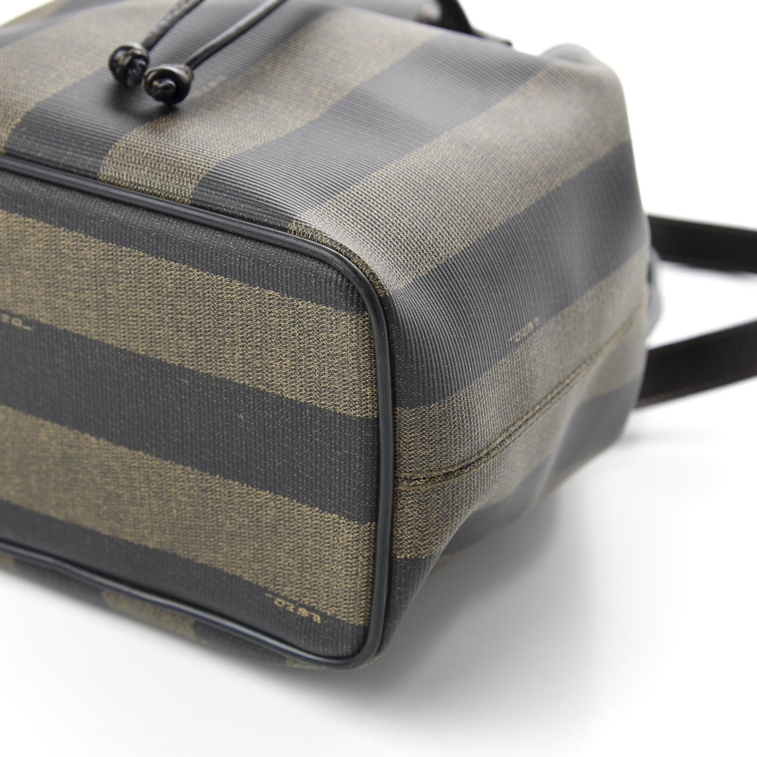 Fendi Calfskin Coated Canvas Pequin Bucket Bag Tobacco 11 of 11