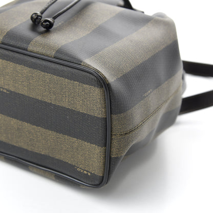 Fendi Calfskin Coated Canvas Pequin Bucket Bag Tobacco 11 of 11