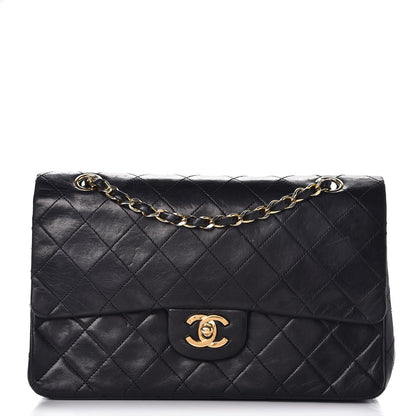 Chanel Lambskin Quilted Medium Double Flap Black 1 of 11