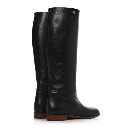 Gucci Calfskin Piuma Lux Energy High Boots 39 Black 4 of 9