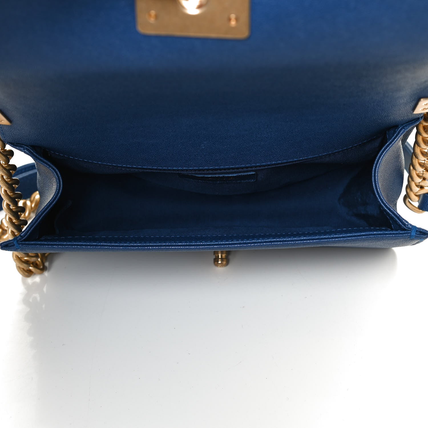 Chanel Caviar Quilted Medium Boy Flap Blue 5 of 12