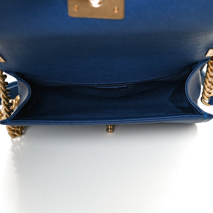 Chanel Caviar Quilted Medium Boy Flap Blue 5 of 12