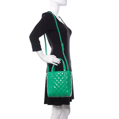 Balenciaga Patent Quilted XXS Everyday Tote Green 2 of 10