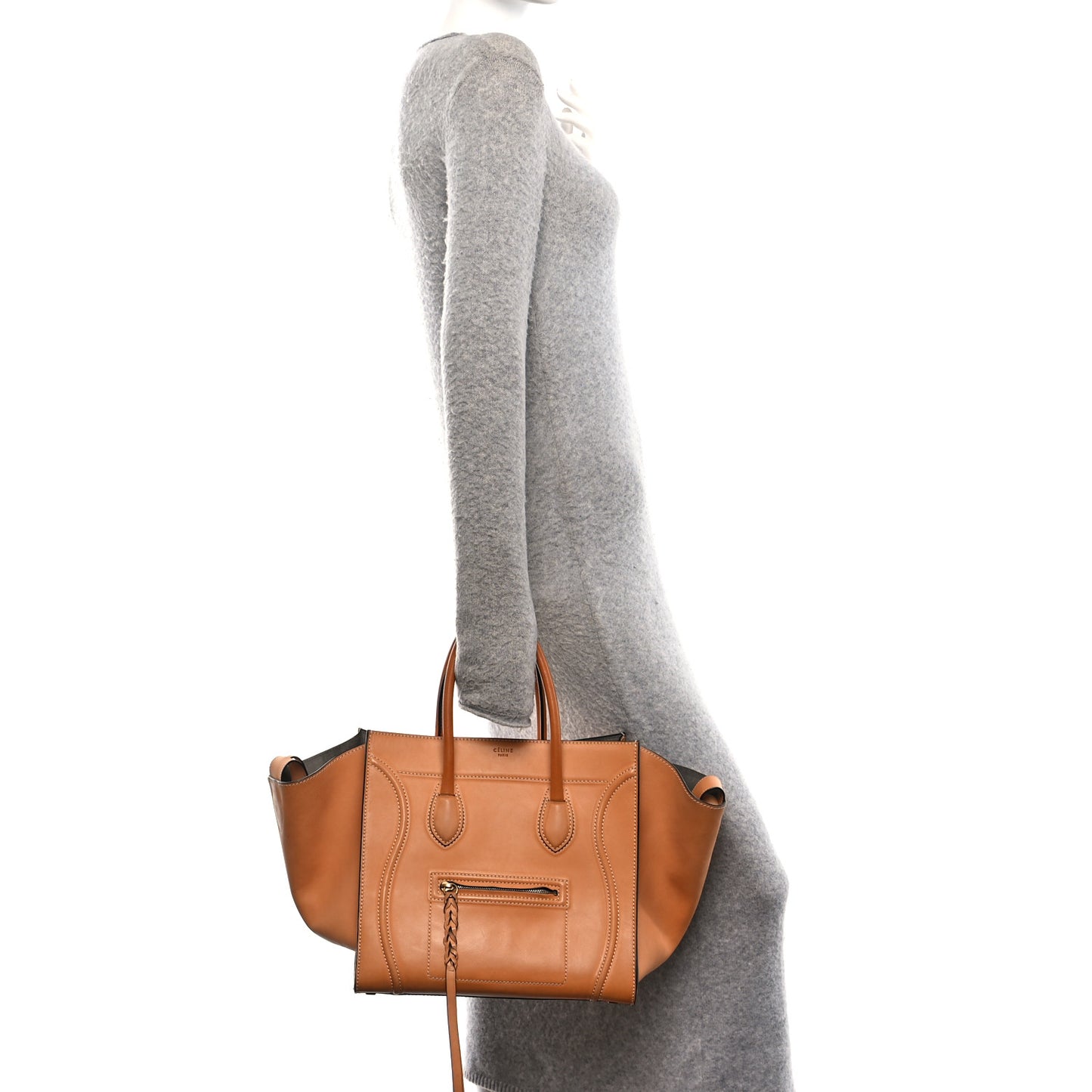 Natural Calfskin Medium Phantom Luggage Beige