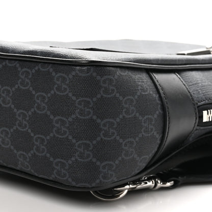 Gucci GG Supreme Monogram Web Small Sling Bag   Black Grey 10 of 10