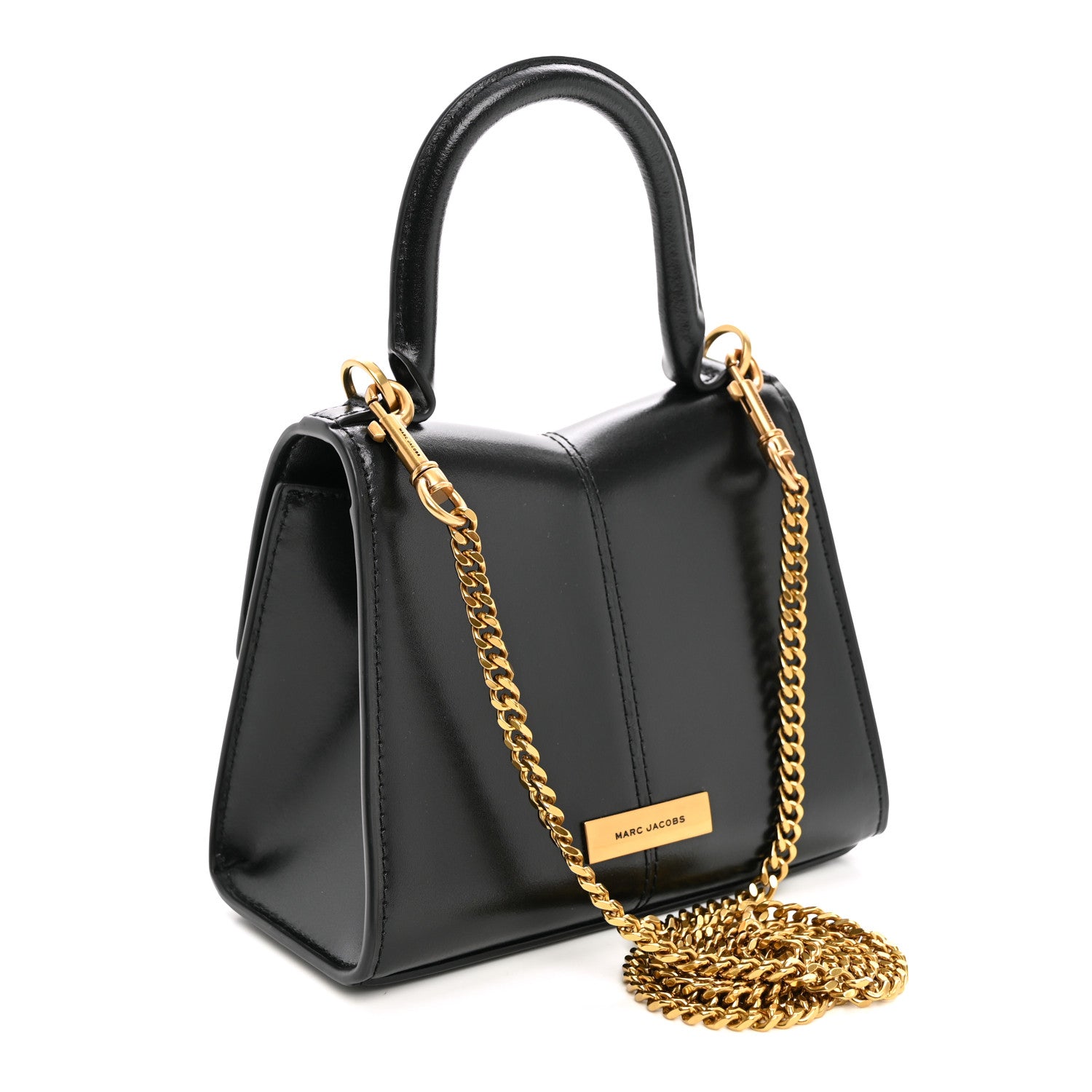 Marc Jacobs Calfskin The St Marc Mini Top Handle Bag  Black 3 of 9