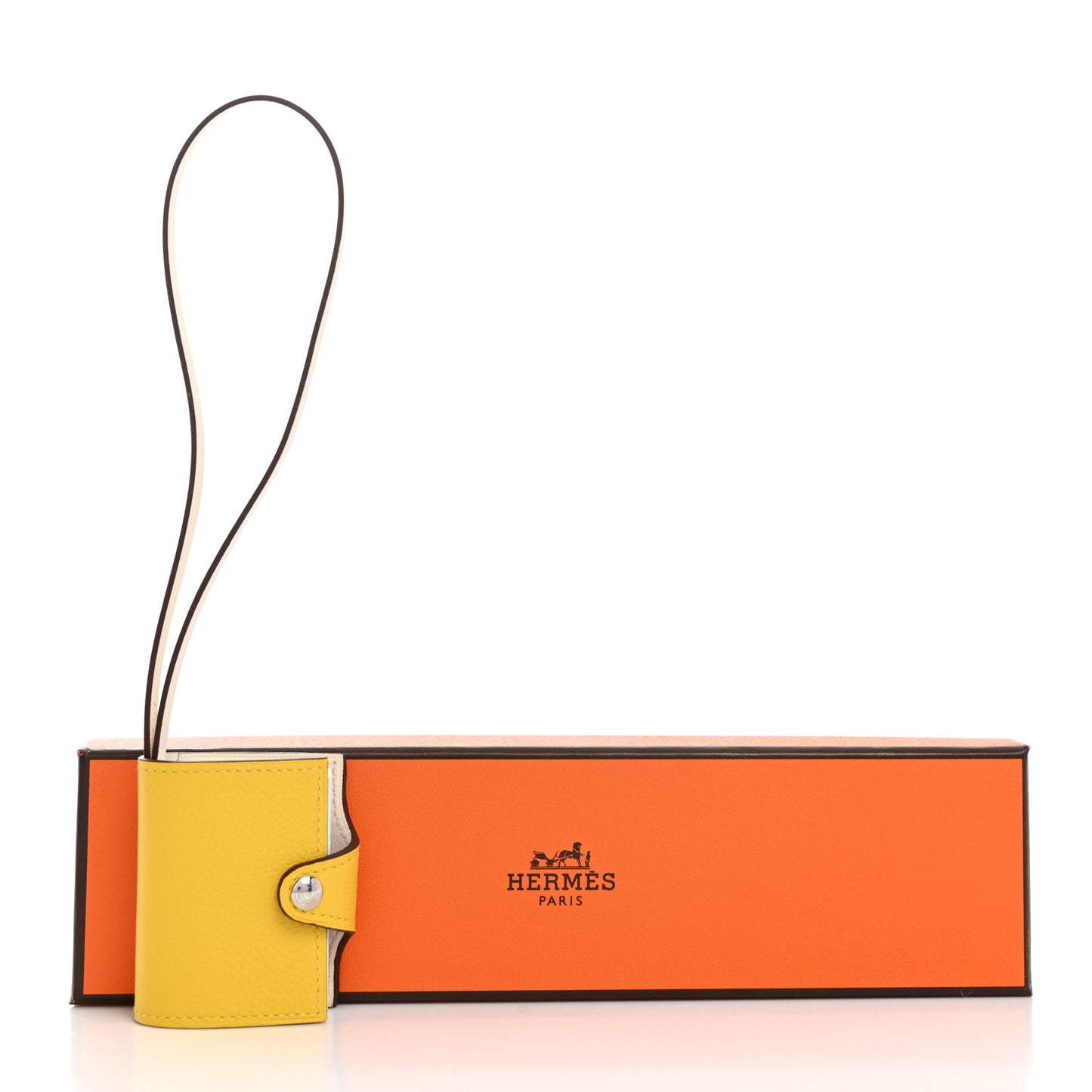 Evercolor Swift Verso Ulysse Nano Bag Charm Jaune de Naples Nata