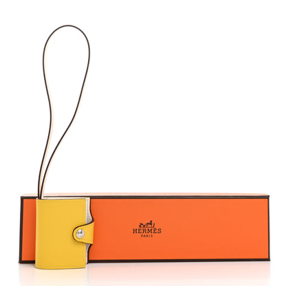 Hermes Evercolor Swift Verso Ulysse Nano Bag Charm Jaune de Naples Nata 5 of 5