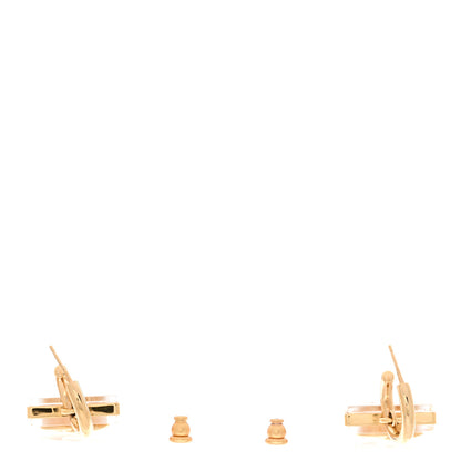 Chanel Metal Resin CC Square Drop Earrings Gold Transparent 6 of 11
