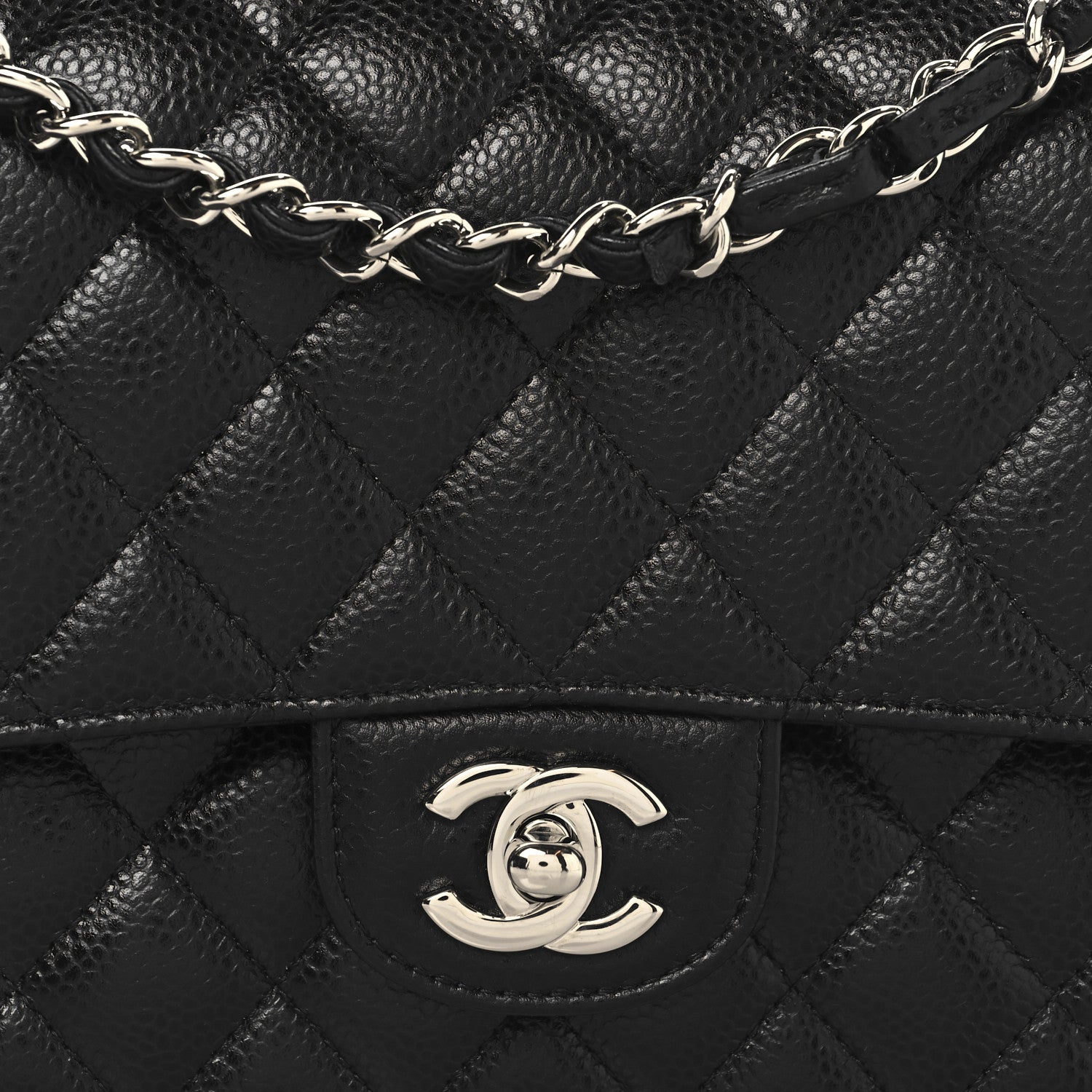 Chanel Caviar Quilted Medium Double Flap Black 8 of 10