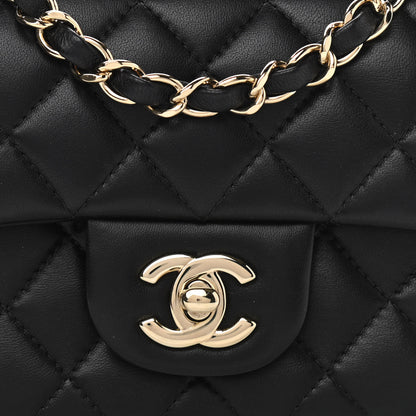 Chanel Lambskin Quilted Mini Rectangular Flap Black 8 of 11