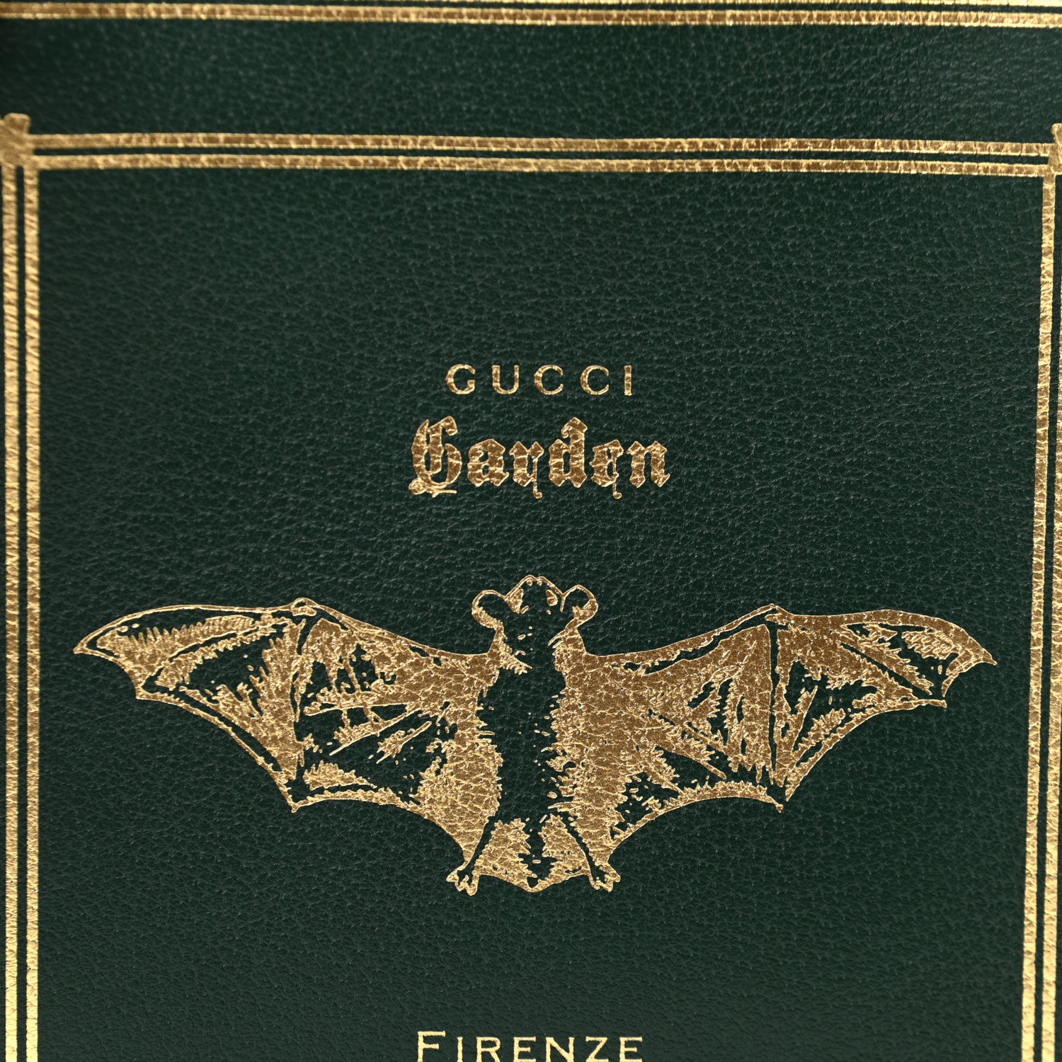 Gucci Calfskin Garden Bat Vertical Shopping Tote Green 1051135