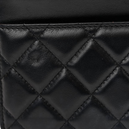 Chanel Lambskin Quilted Chain Around Wallet On Chain WOC Black 13 of 14