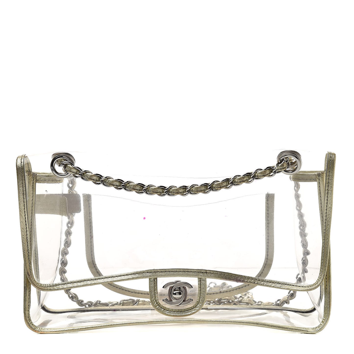 Lambskin Vinyl Large Naked Flap Gold