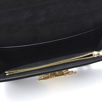 Louis Vuitton Calfskin Chain Louise MM Black 4 of 11