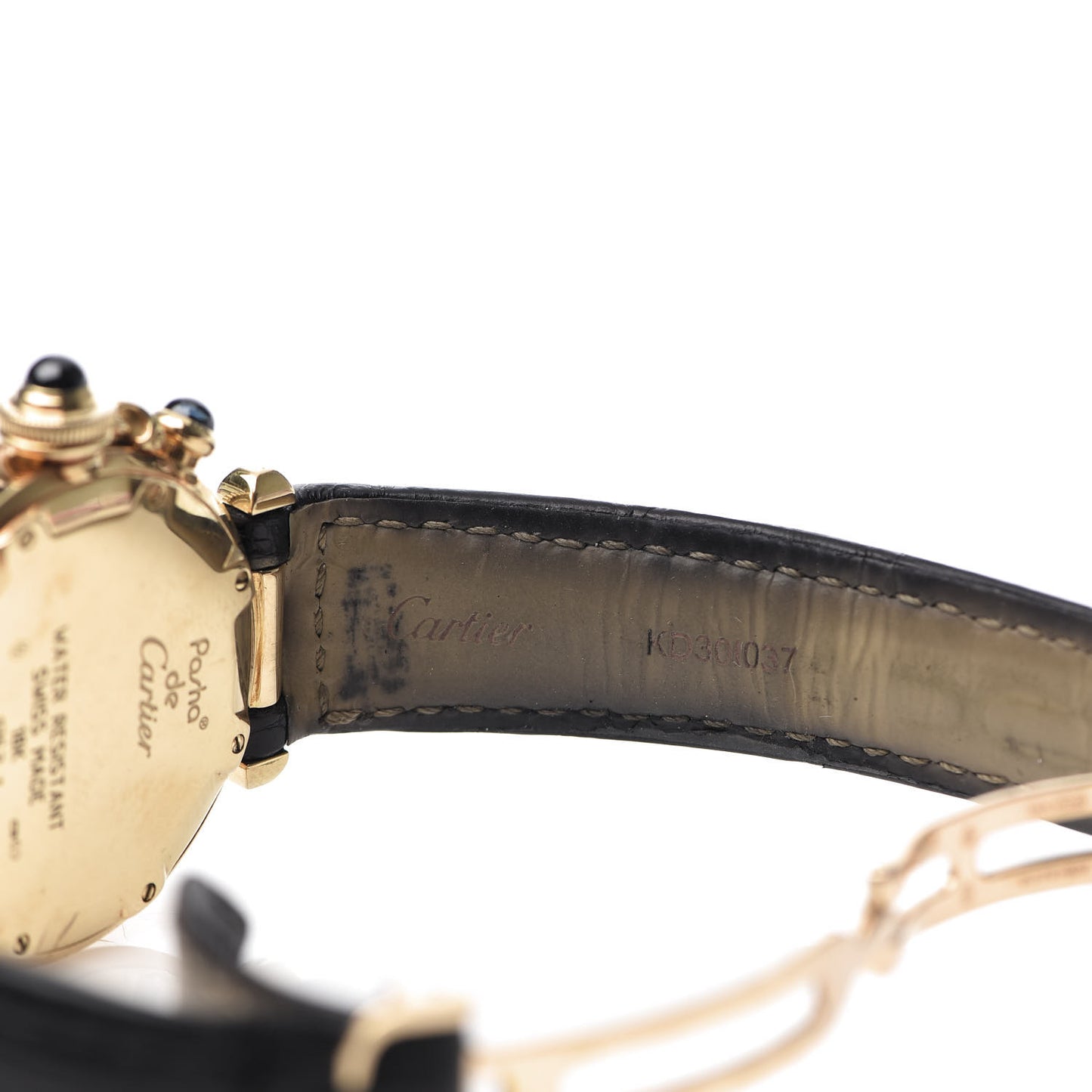 18K Yellow Gold Alligator 35mm Pasha C Chronograph Quartz Watch