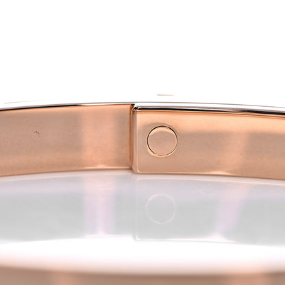 Hermes 18K Rose Gold Diamond Kelly PM Bangle Small 5 of 7